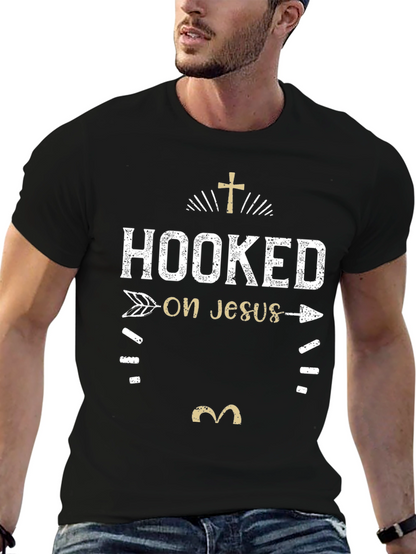 Hooked on Jesus Graphic Tee - Christian Apparel