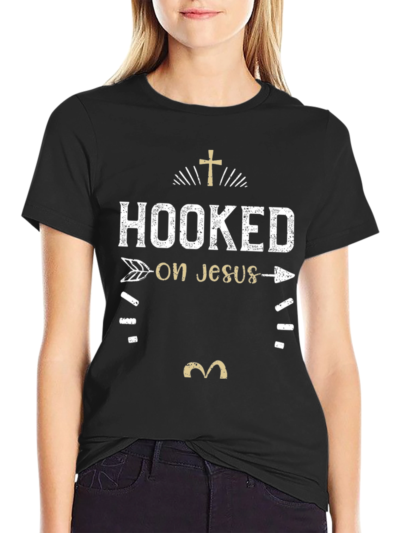 Hooked on Jesus Graphic Tee - Christian Apparel