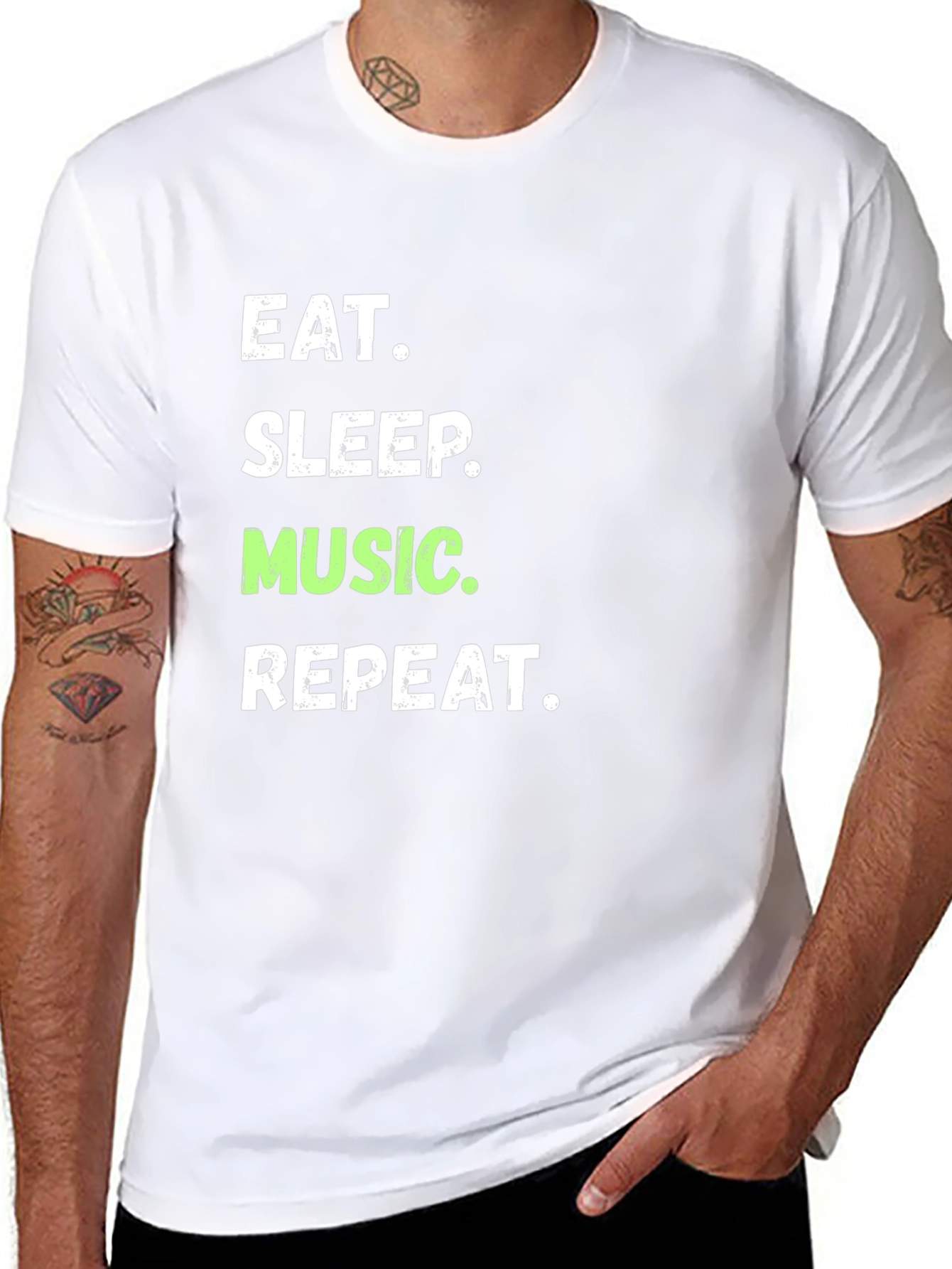 Eat Sleep Music Repeat Graphic Tee