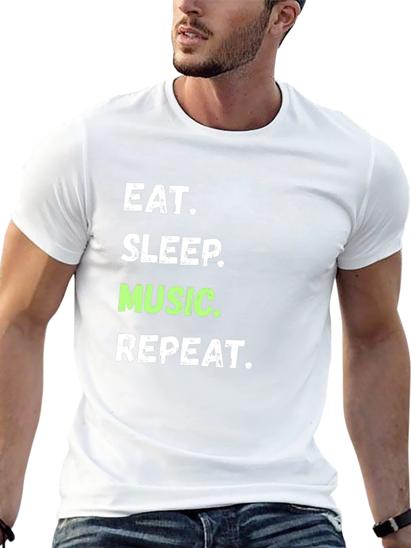 Eat Sleep Music Repeat Graphic Tee