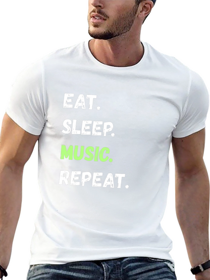 Eat Sleep Music Repeat Graphic Tee