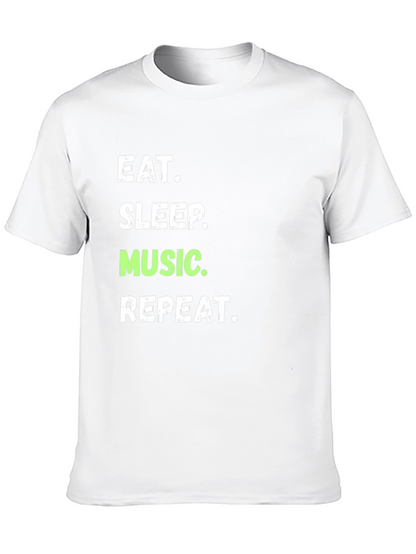 Eat Sleep Music Repeat Graphic Tee
