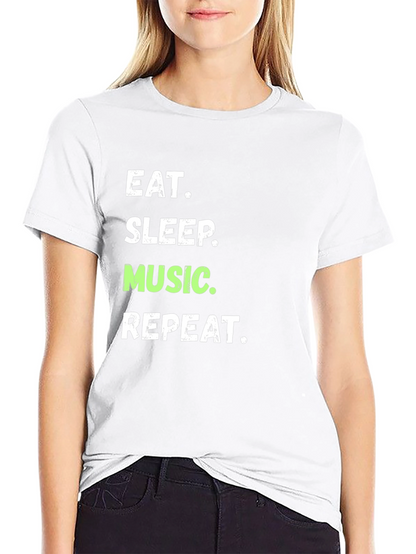 Eat Sleep Music Repeat Graphic Tee