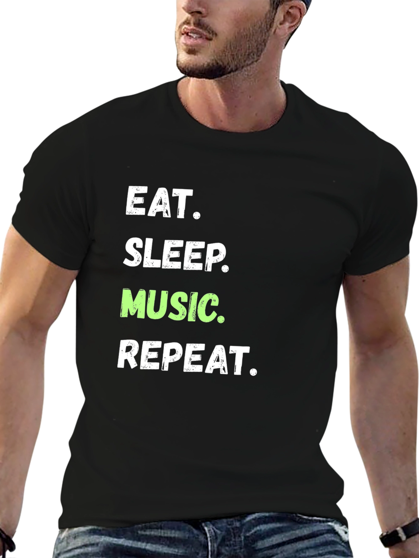 Eat Sleep Music Repeat Graphic Tee