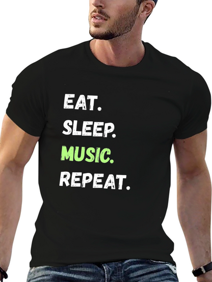 Eat Sleep Music Repeat Graphic Tee