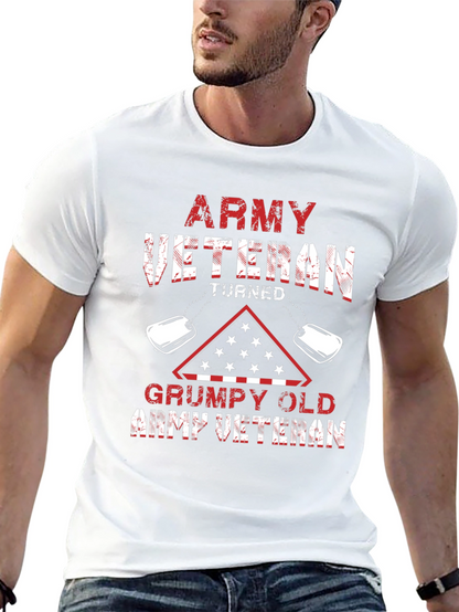 Army Veteran Turned Grumpy Old Army Veteran T-Shirt