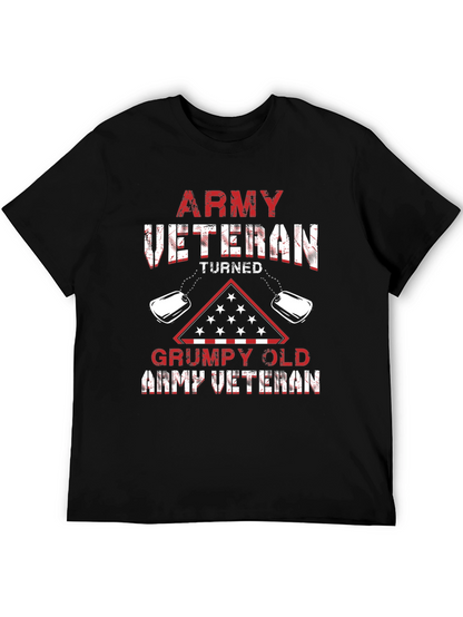 Army Veteran Turned Grumpy Old Army Veteran T-Shirt