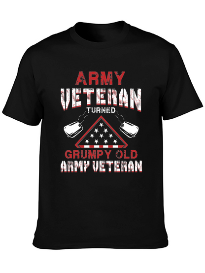 Army Veteran Turned Grumpy Old Army Veteran T-Shirt