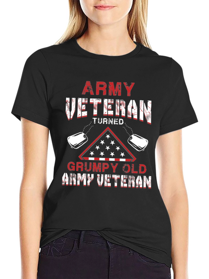Army Veteran Turned Grumpy Old Army Veteran T-Shirt