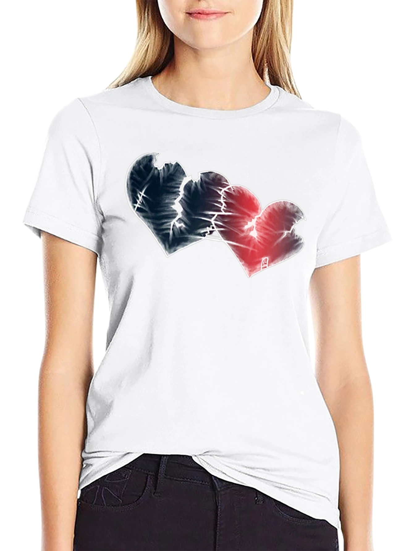 Broken Hearts Graphic Tee - Black