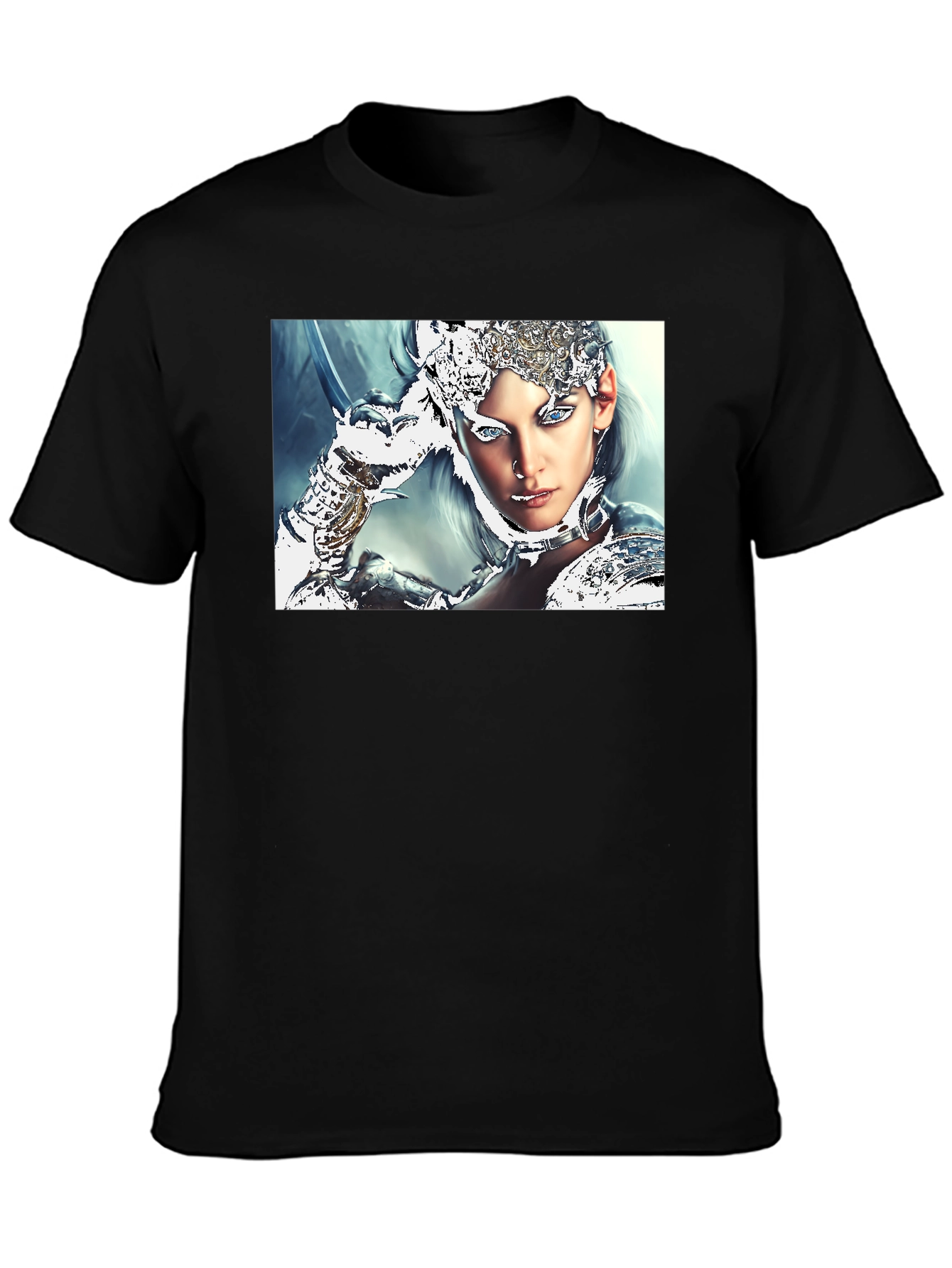 Warrior Woman Graphic Black T-Shirt