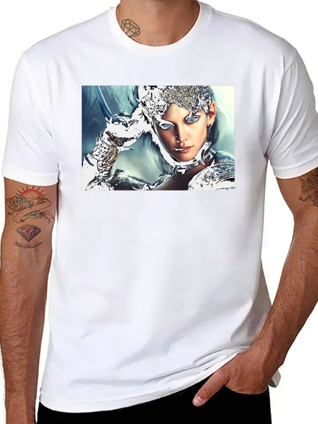 Warrior Woman Graphic Black T-Shirt
