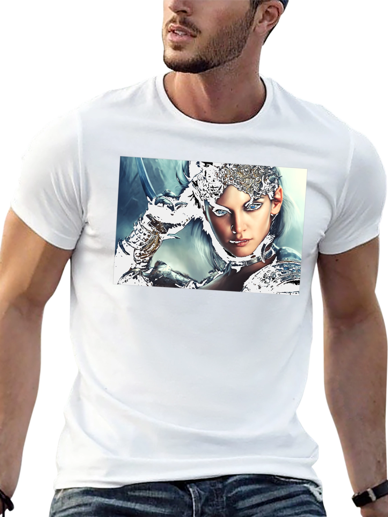 Warrior Woman Graphic Black T-Shirt