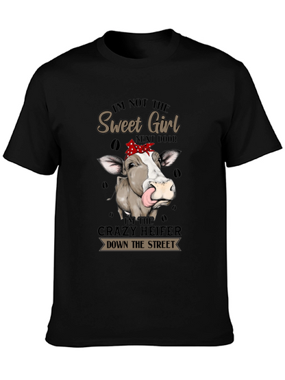 Crazy Heifer Graphic Tee - Funny Cow Shirt