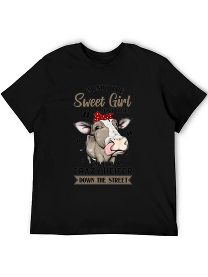 Crazy Heifer Graphic Tee - Funny Cow Shirt