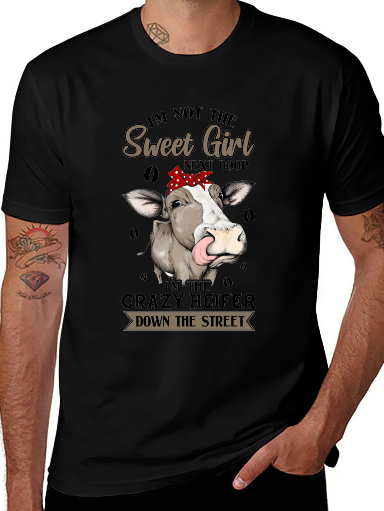 Crazy Heifer Graphic Tee - Funny Cow Shirt