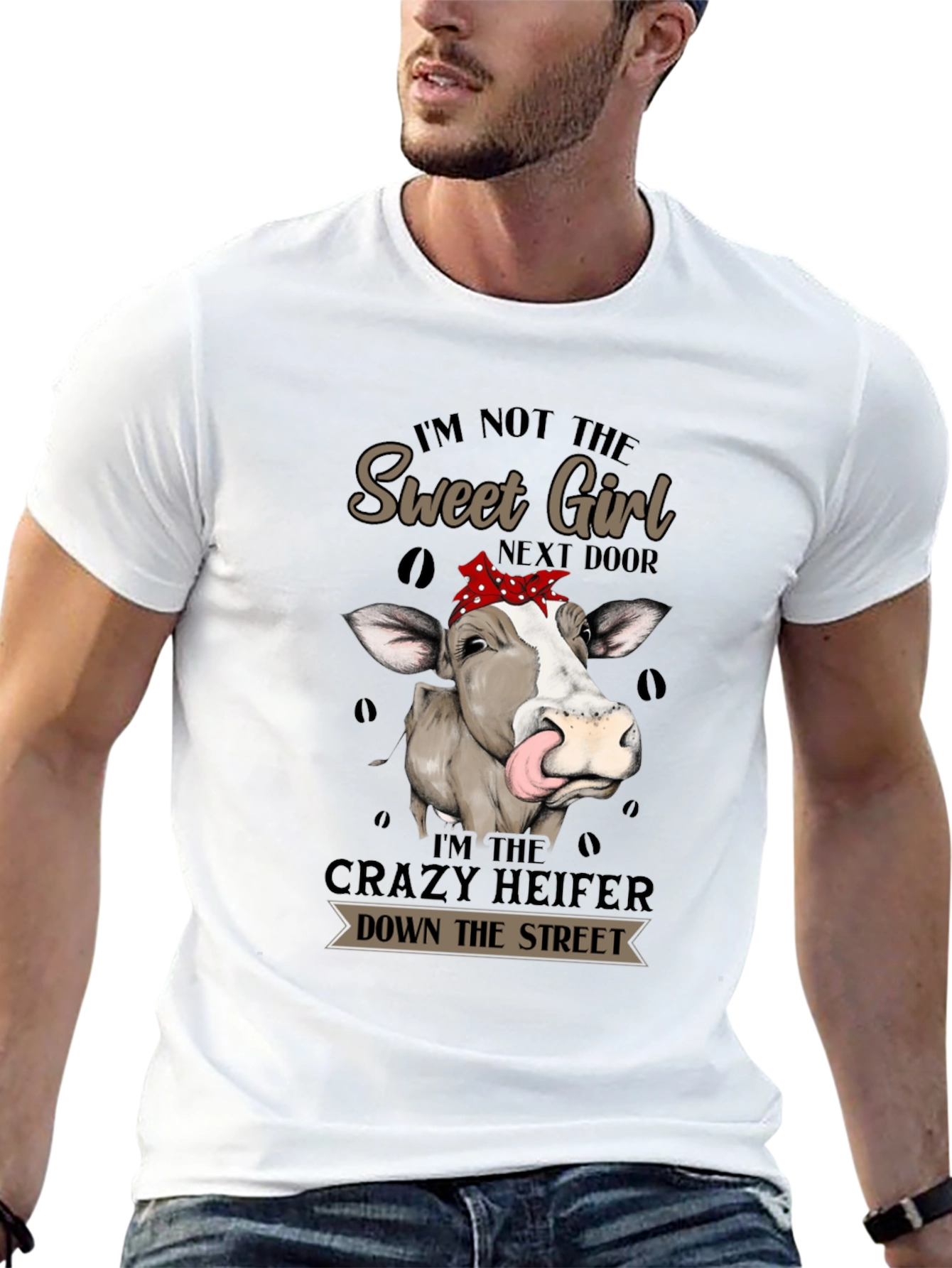 Crazy Heifer Graphic Tee - Funny Cow Shirt