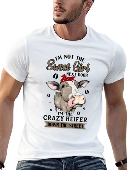 Crazy Heifer Graphic Tee - Funny Cow Shirt