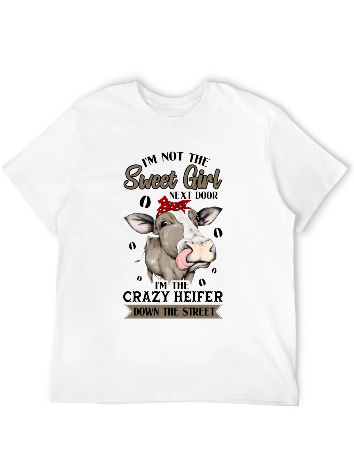 Crazy Heifer Graphic Tee - Funny Cow Shirt