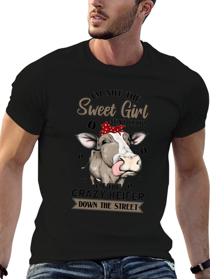 Crazy Heifer Graphic Tee - Funny Cow Shirt