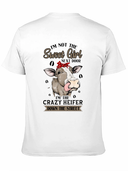 Crazy Heifer Graphic Tee - Funny Cow Shirt