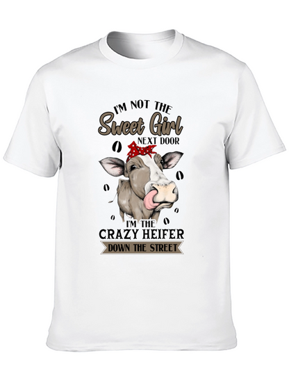Crazy Heifer Graphic Tee - Funny Cow Shirt