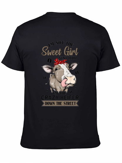 Crazy Heifer Graphic Tee - Funny Cow Shirt
