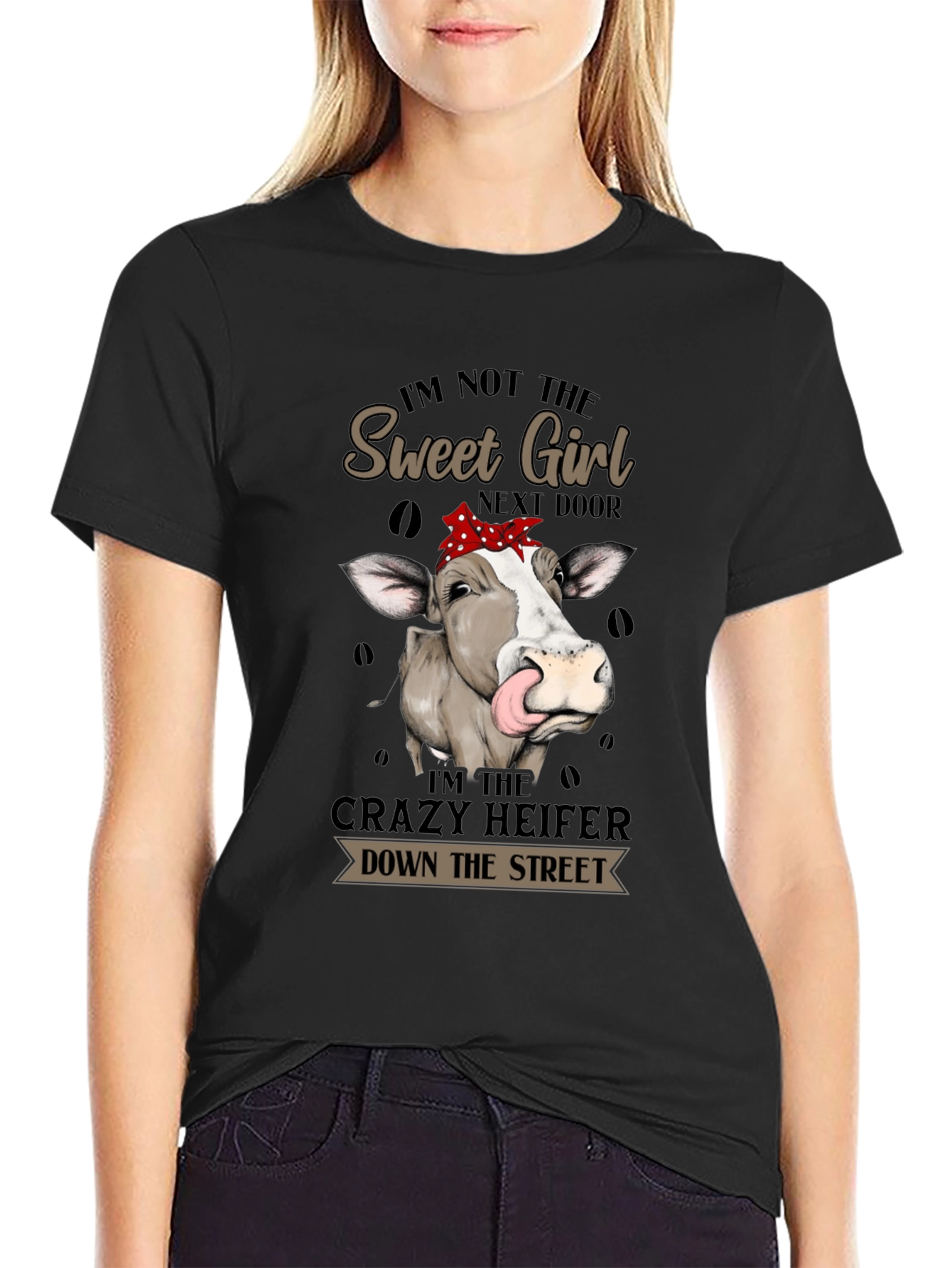 Crazy Heifer Graphic Tee - Funny Cow Shirt