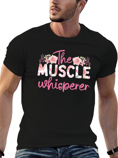 The Muscle Whisperer Floral T-Shirt - Black