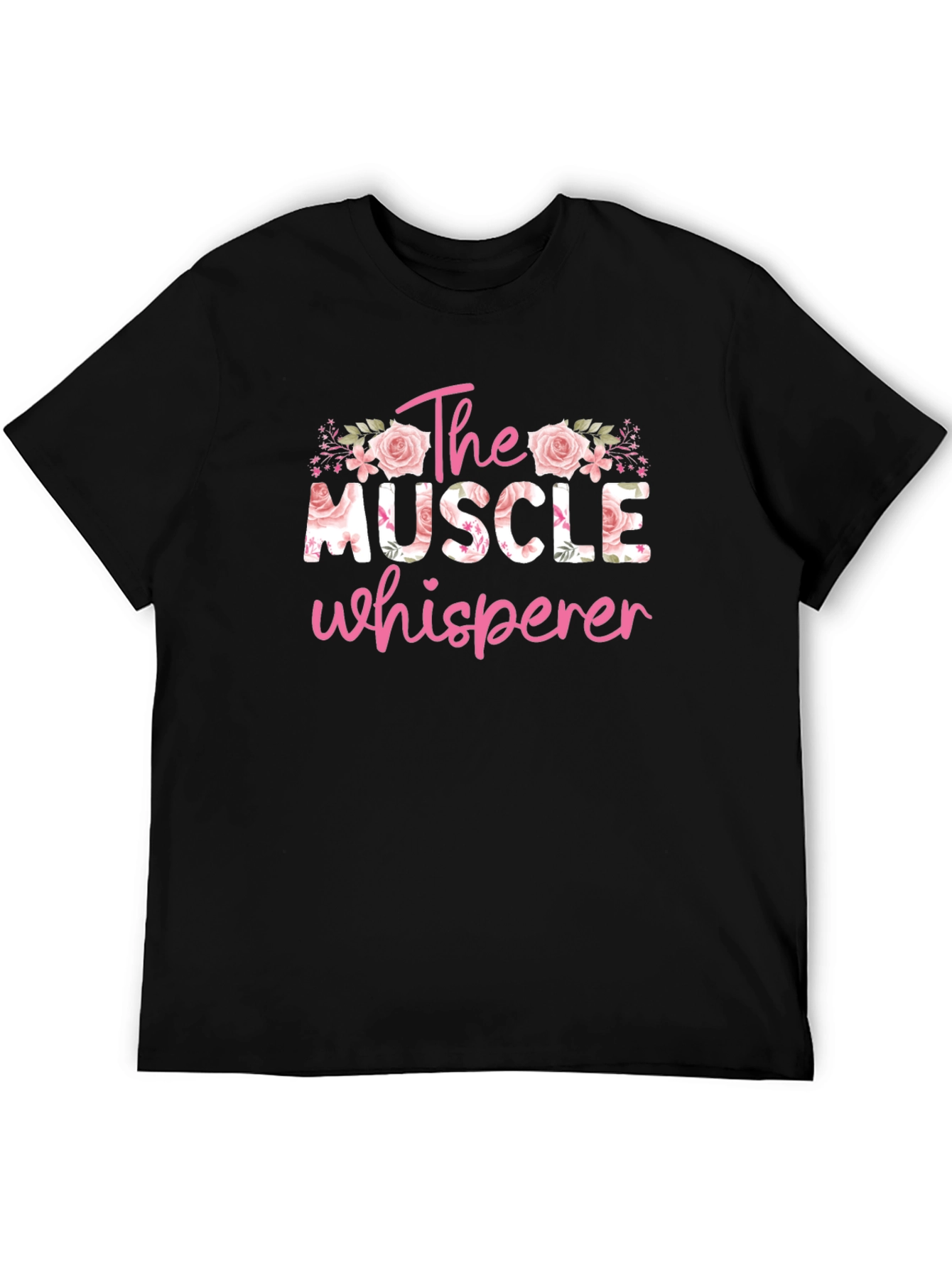 The Muscle Whisperer Floral T-Shirt - Black