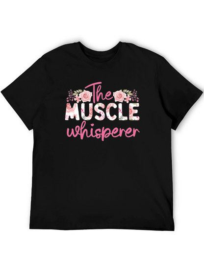 The Muscle Whisperer Floral T-Shirt - Black