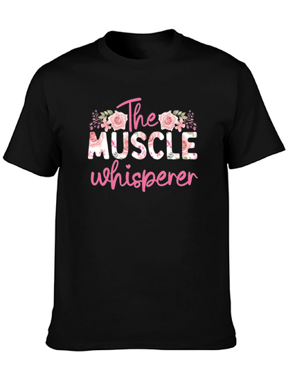 The Muscle Whisperer Floral T-Shirt - Black