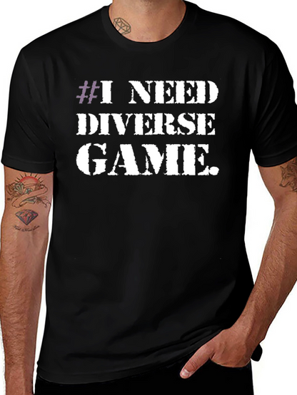 I Need Diverse Game T-Shirt - Black Graphic Tee
