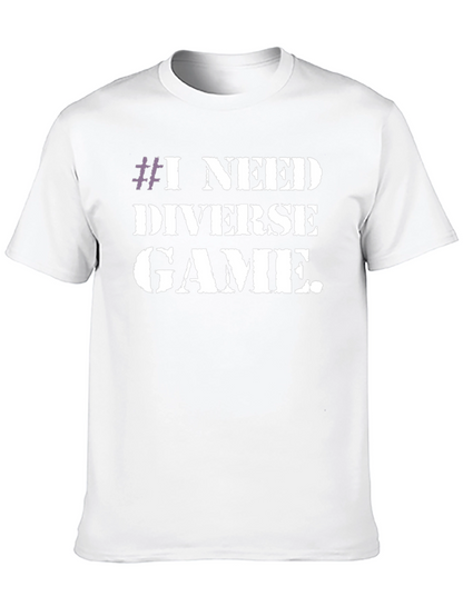 I Need Diverse Game T-Shirt - Black Graphic Tee