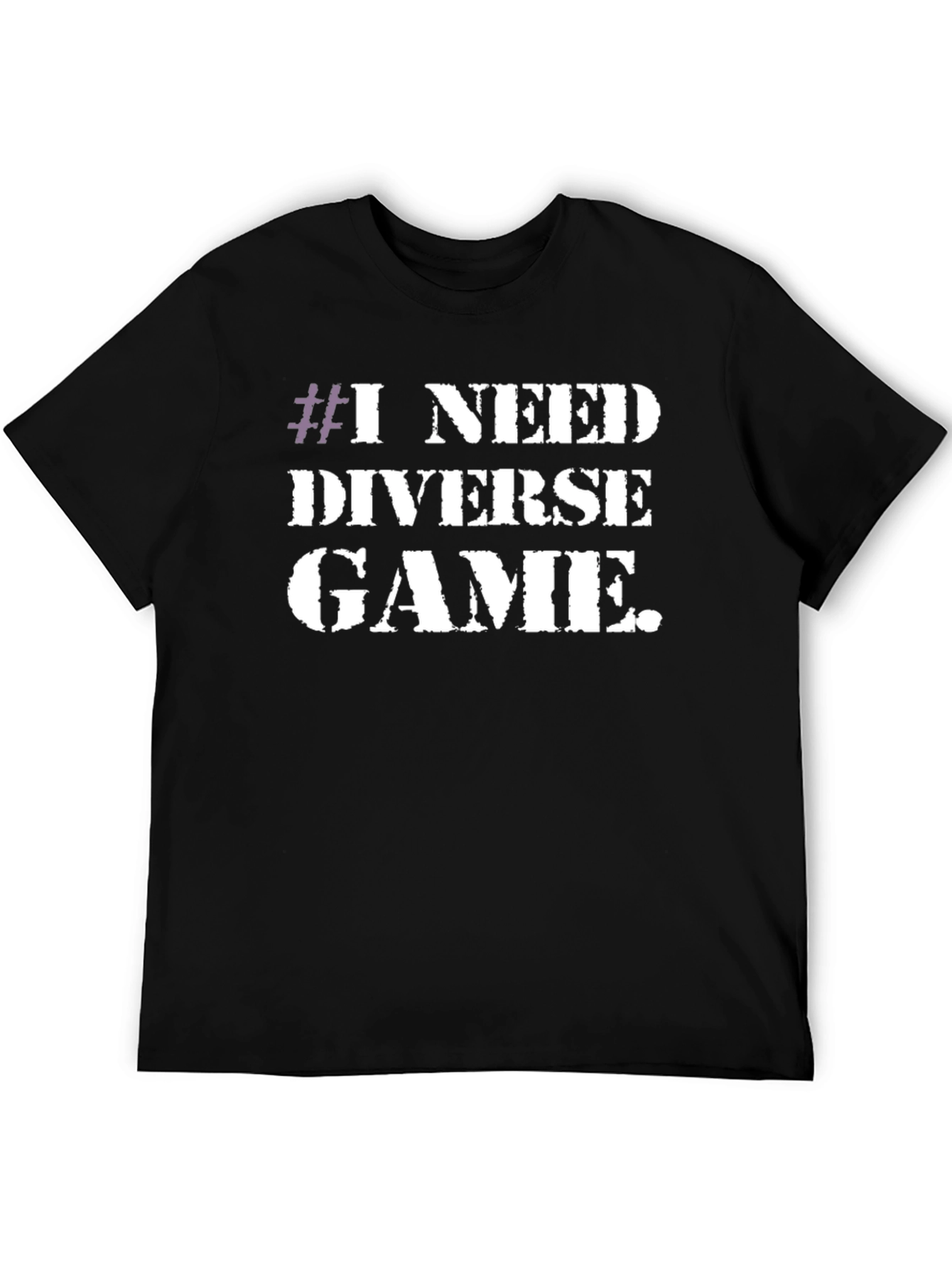 I Need Diverse Game T-Shirt - Black Graphic Tee