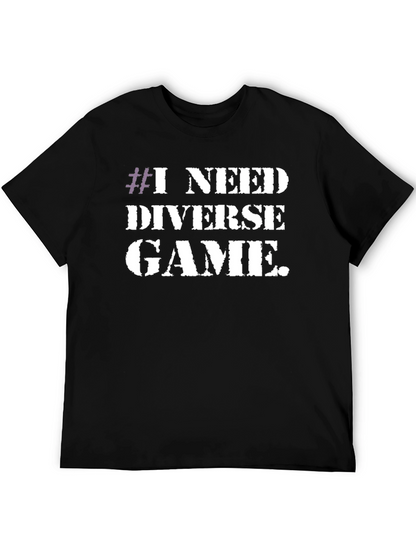 I Need Diverse Game T-Shirt - Black Graphic Tee