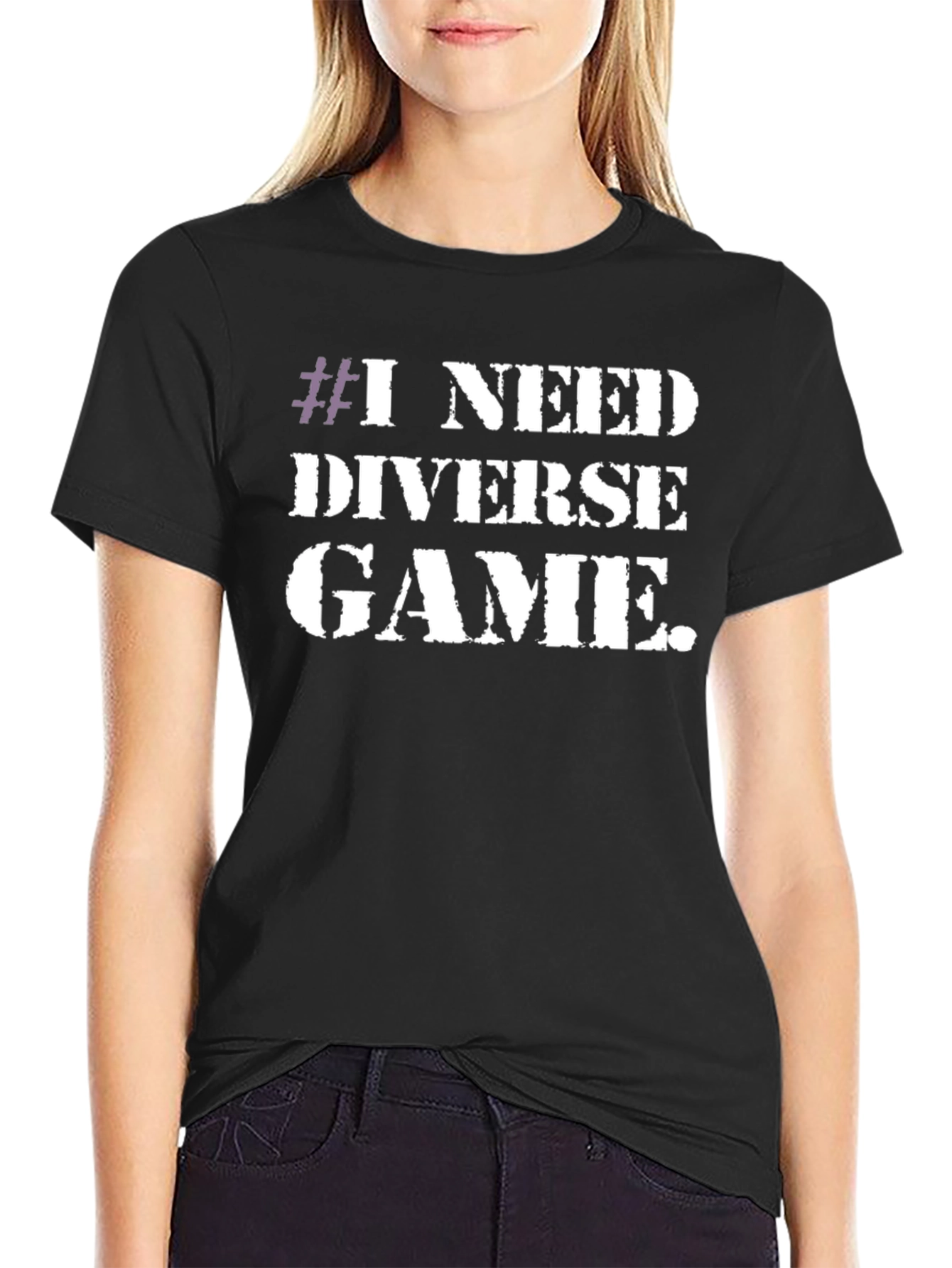 I Need Diverse Game T-Shirt - Black Graphic Tee