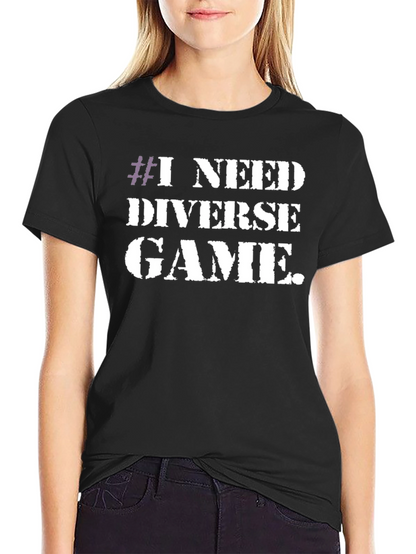 I Need Diverse Game T-Shirt - Black Graphic Tee