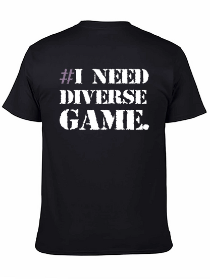 I Need Diverse Game T-Shirt - Black Graphic Tee