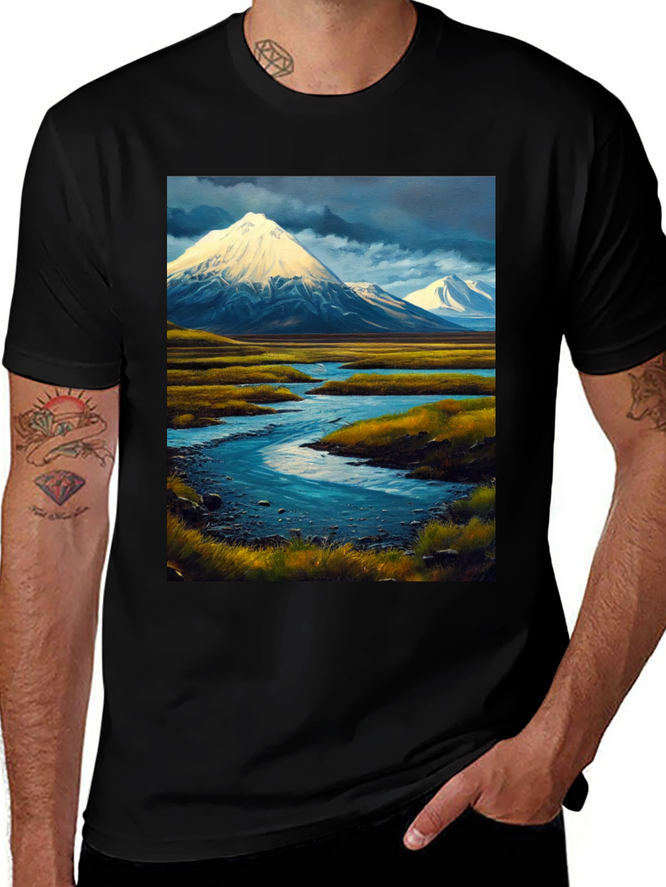 Mountain River Landscape Tee