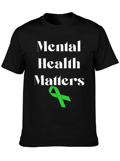 Mental Health Matters T-Shirt with Green Ribbon