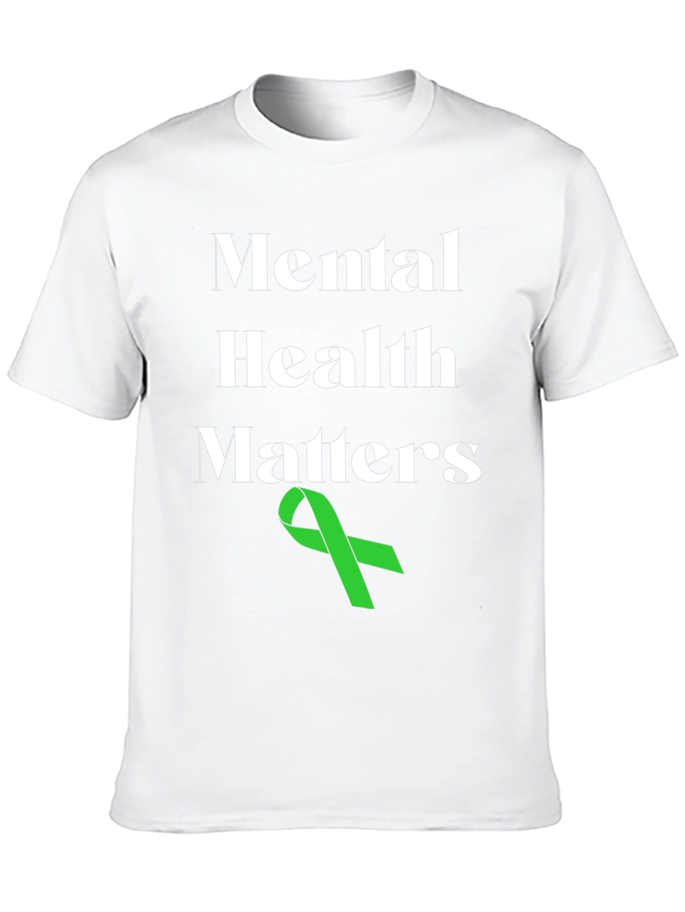 Mental Health Matters T-Shirt with Green Ribbon