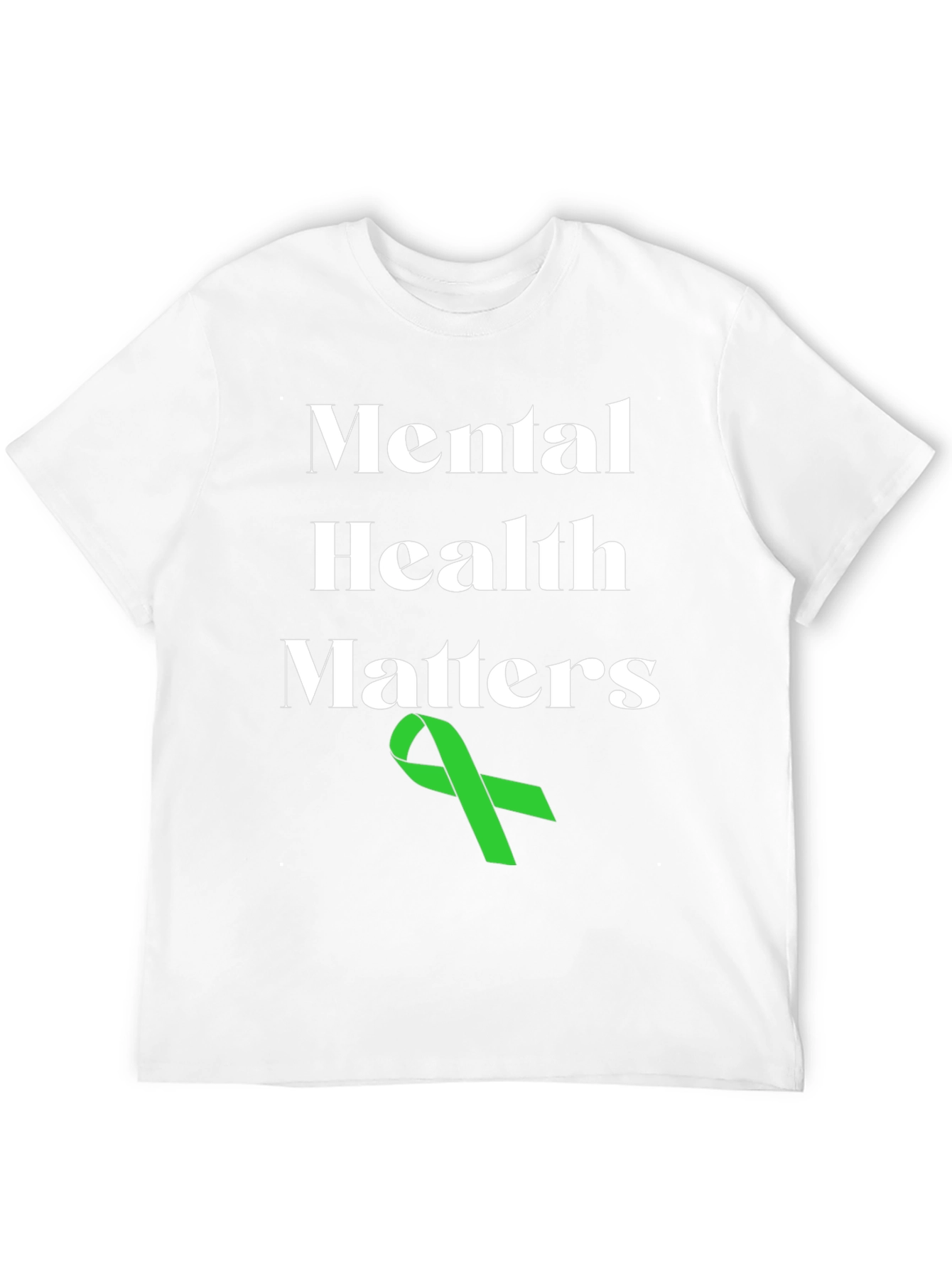 Mental Health Matters T-Shirt with Green Ribbon