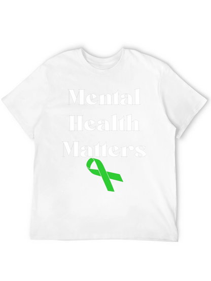 Mental Health Matters T-Shirt with Green Ribbon