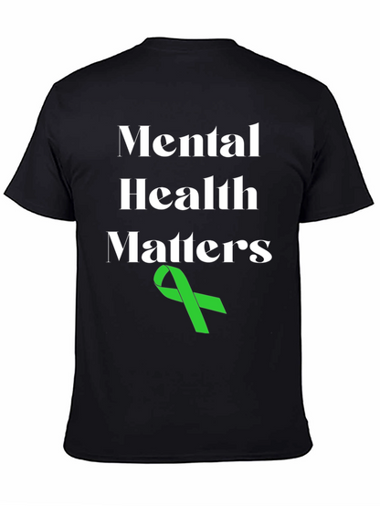 Mental Health Matters T-Shirt with Green Ribbon