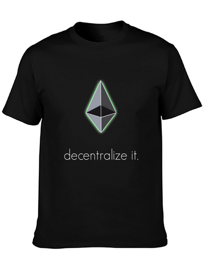 Ethereum Decentralize It Black T-Shirt