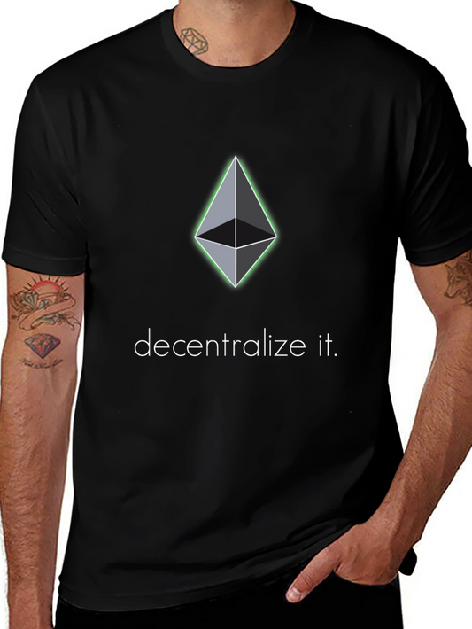 Ethereum Decentralize It Black T-Shirt