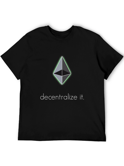 Ethereum Decentralize It Black T-Shirt
