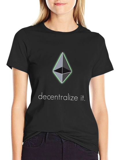Ethereum Decentralize It Black T-Shirt