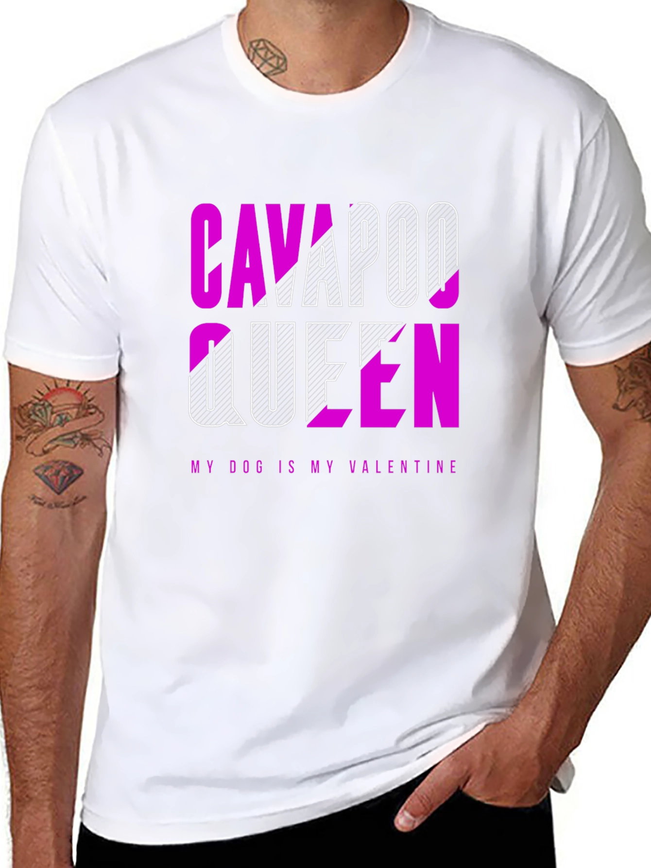 Cavapoo Queen Valentines Day T-Shirt